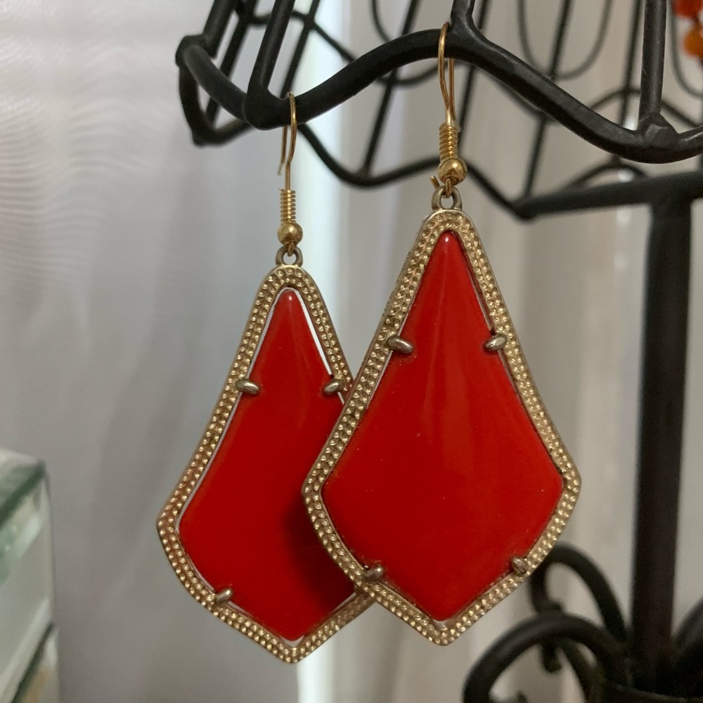 Red Kendra Scott earrings